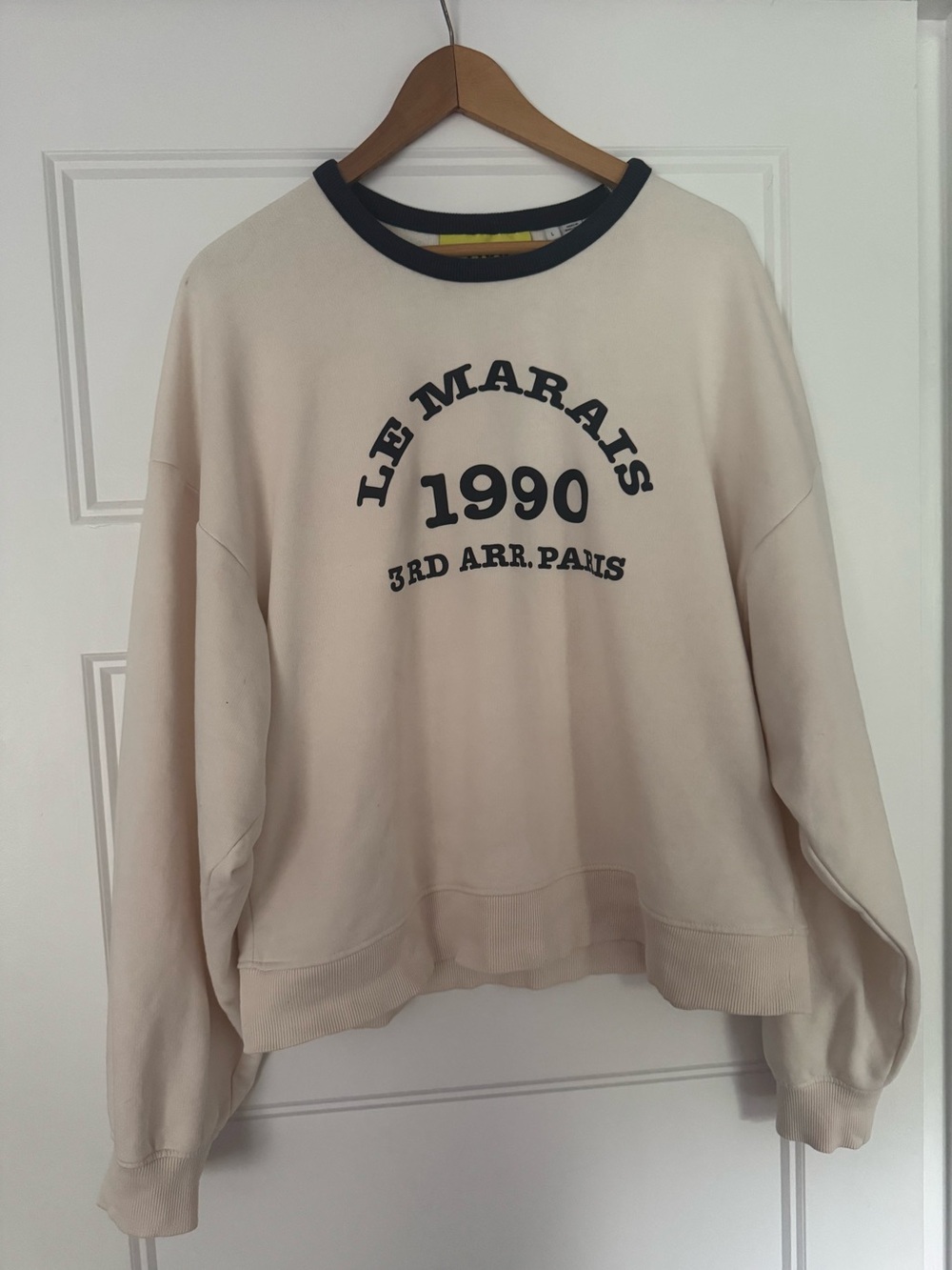 Le Marais 1990 Cream Long Sleeve Pullover
